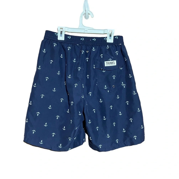 TRUNKS Surf and Swim‎ Anchor Swim Trunks Navy and White Size Medium - Picture 4 of 5